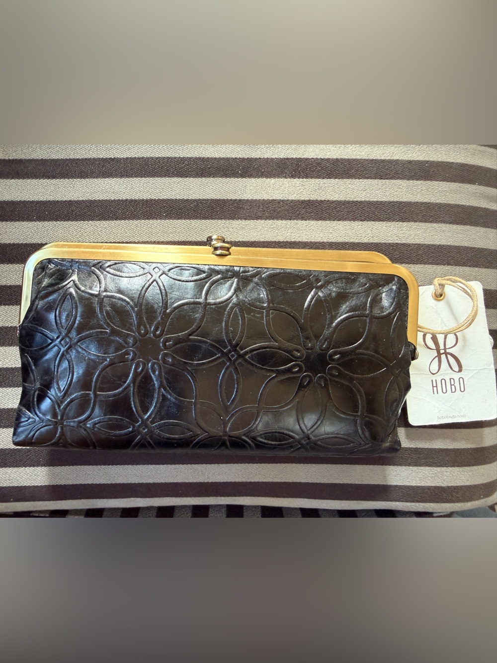Hobo Lauren Wallet Embossed Leather NWT